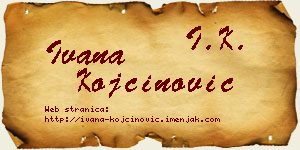 Ivana Kojčinović vizit kartica